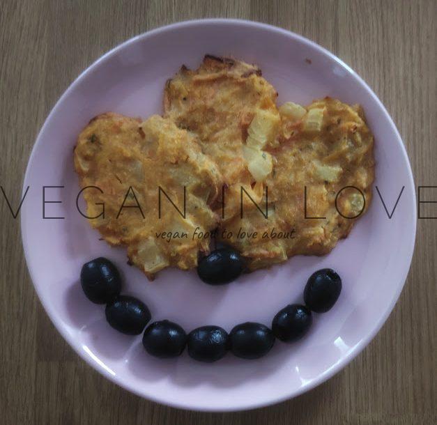 CROQUETAS DE CALABAZA Y ZANAHORIAS CON ACEITUNAS