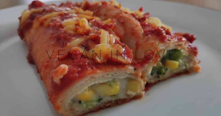 CANELONES CON BROCOLI Y CHOCLO