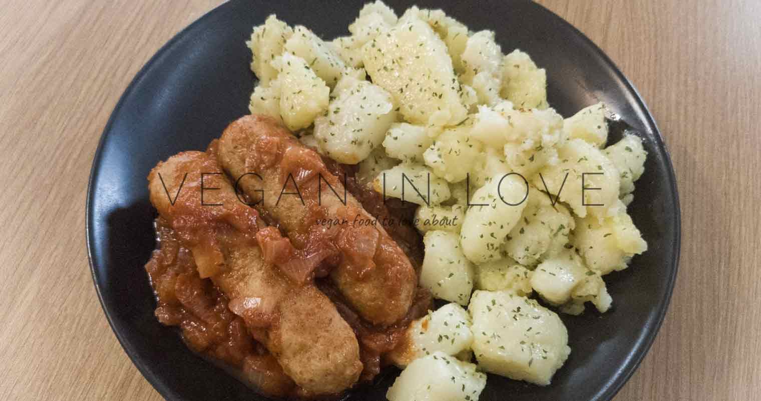 SALCHICHAS CON PAPAS A LA PROVENZAL