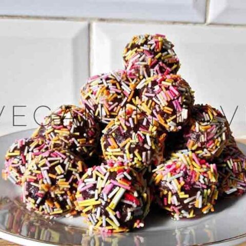 Leftover chocolate cake truffle