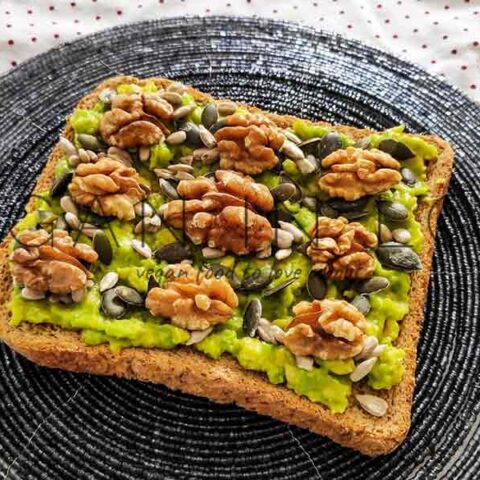 Simple avocado on toast