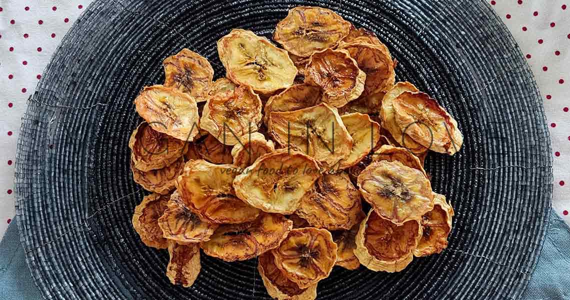 RECETA DE CHIPS DE BANANA AL HORNO