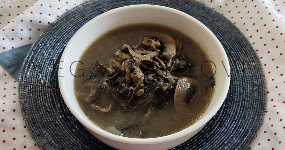 MUSHROOM SOUP WITH COCONUT CREAM