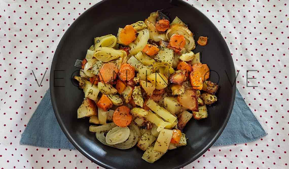 Roasted vegetables in oven Easy & Simple Vegan in love