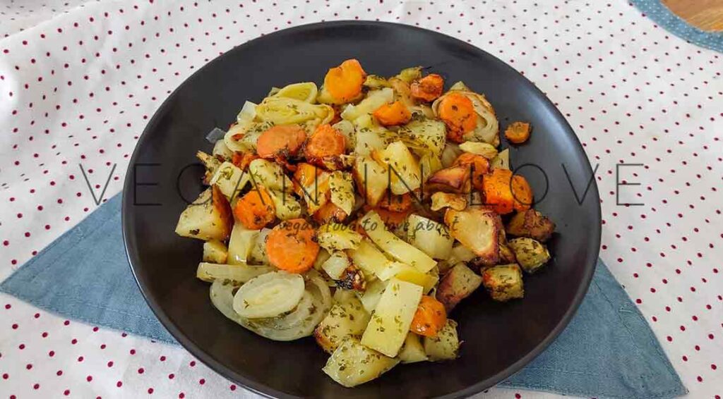 Roasted vegetables in oven Easy & Simple Vegan in love