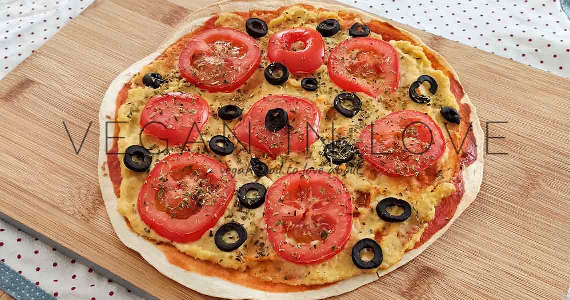Pizza con Tortillas Fáciles y Rápidas! Vegan in love