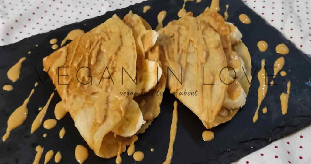 Make these tasty banana and peanut butter crepes today! This simple crepe recipe is easy to make with yummy ingredients and is great for breakfast or dessert.