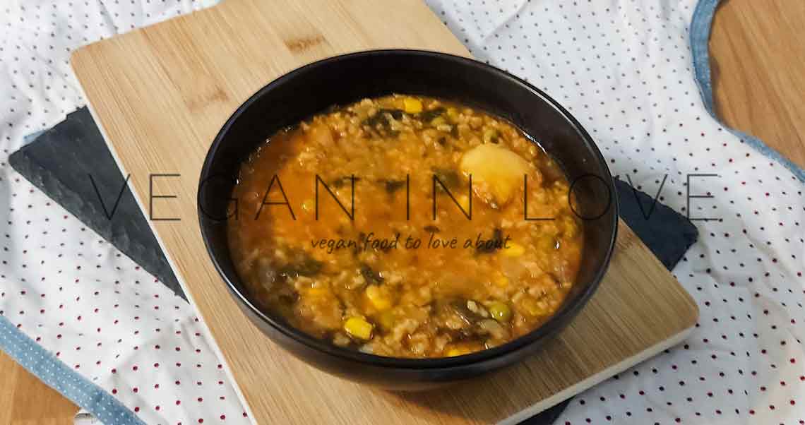 Vegetable Rice Soup Recipe Comforting Vegan in love