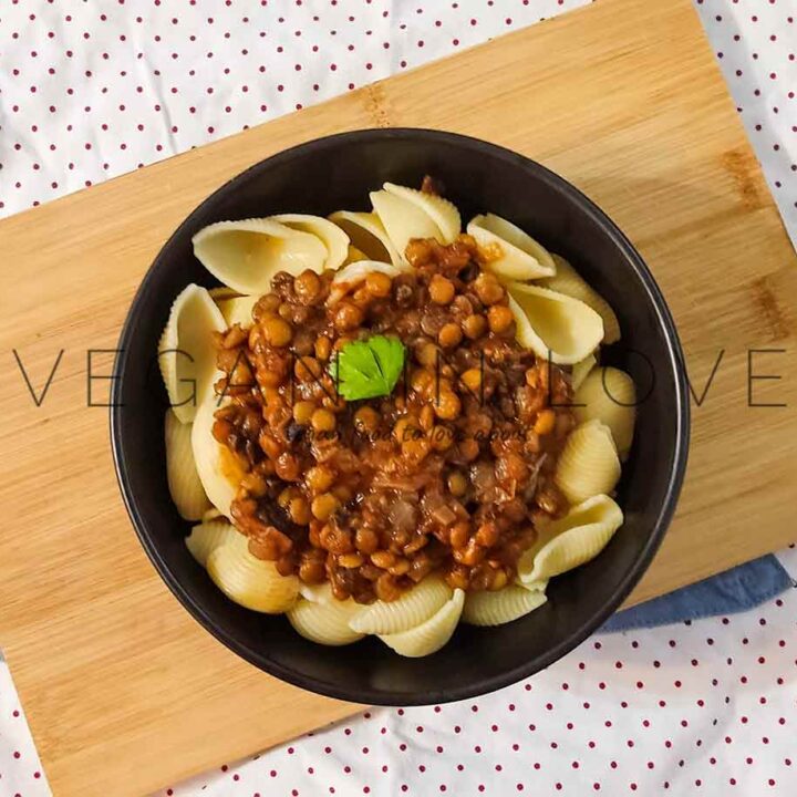 LENTIL BOLOGNESE VEGAN