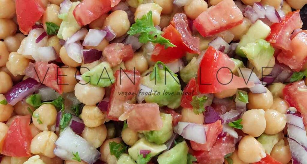 This delicious and refreshing chickpea salad is quick, easy, and straightforward. Enjoy this salad as a side dish at home or have it on a picnic, at work, or at school.