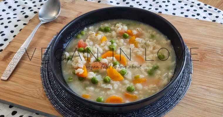 SOPA DE CEBADA CON VERDURAS