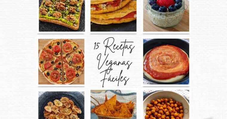 15 RECETAS VEGANAS: ¡RÁPIDAS, SALUDABLES Y FÁCILES!