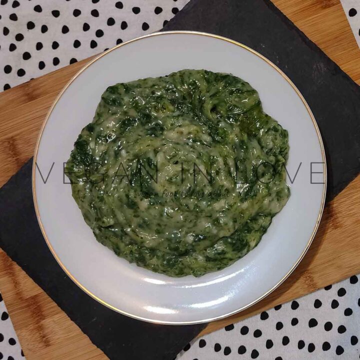 creamed spinach vegan and gluten-free recipe