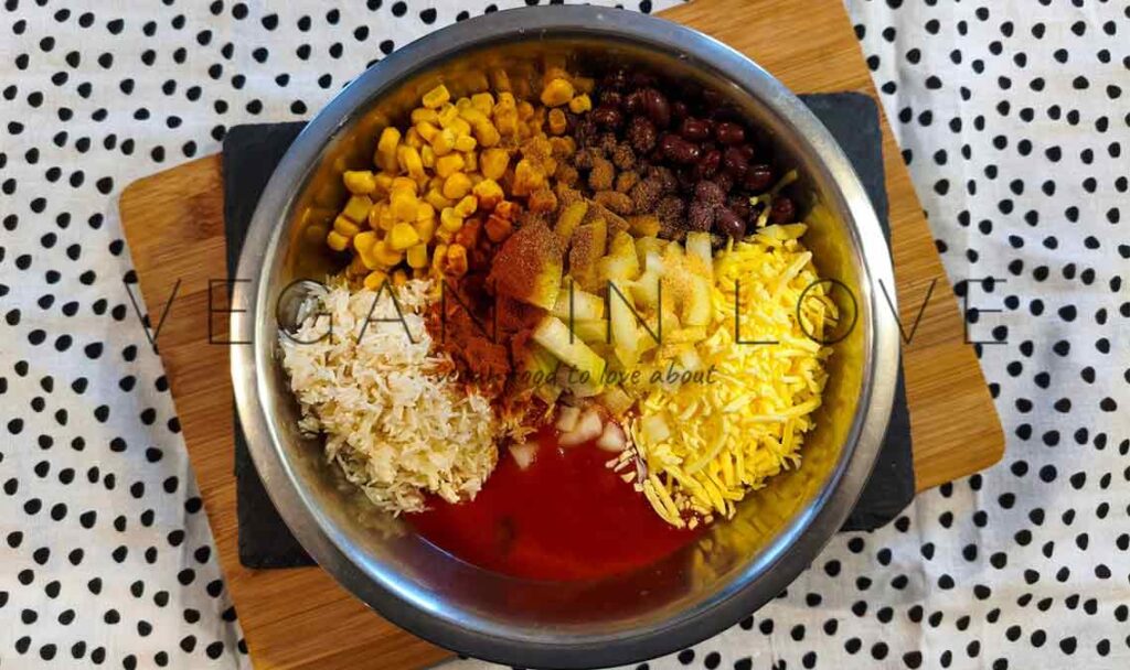 Enchiladas de arroz con queso vegano al horno