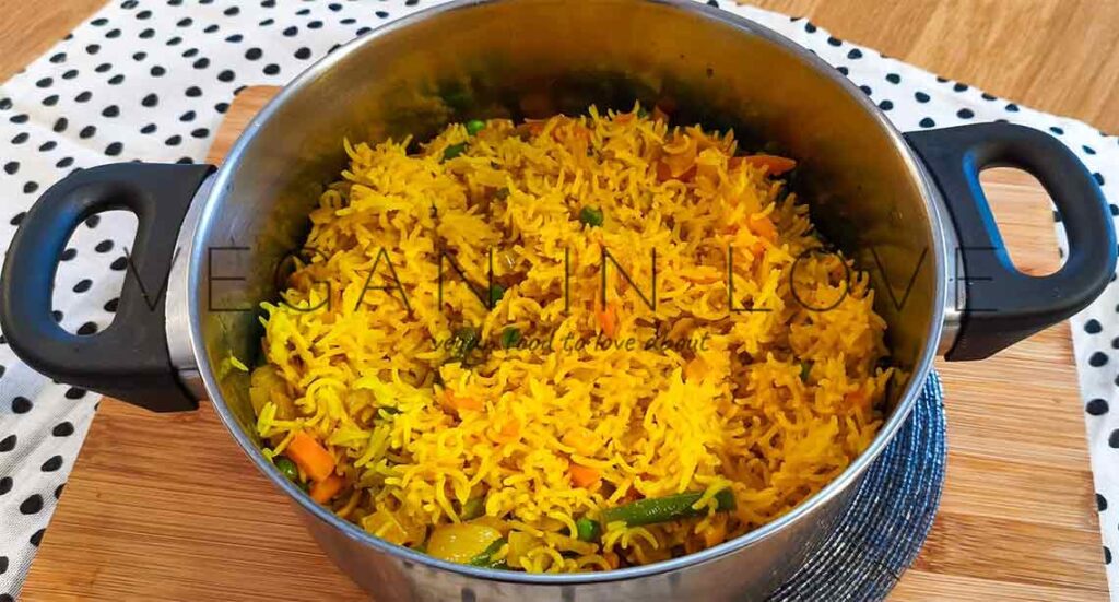 Receta de arroz pilaf con verduras